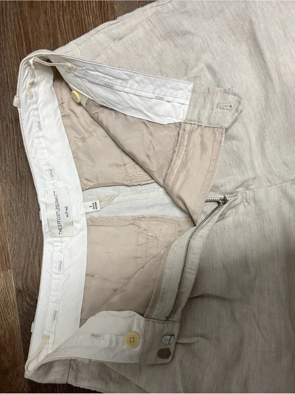 Aritzia The effortless pant linen size 8